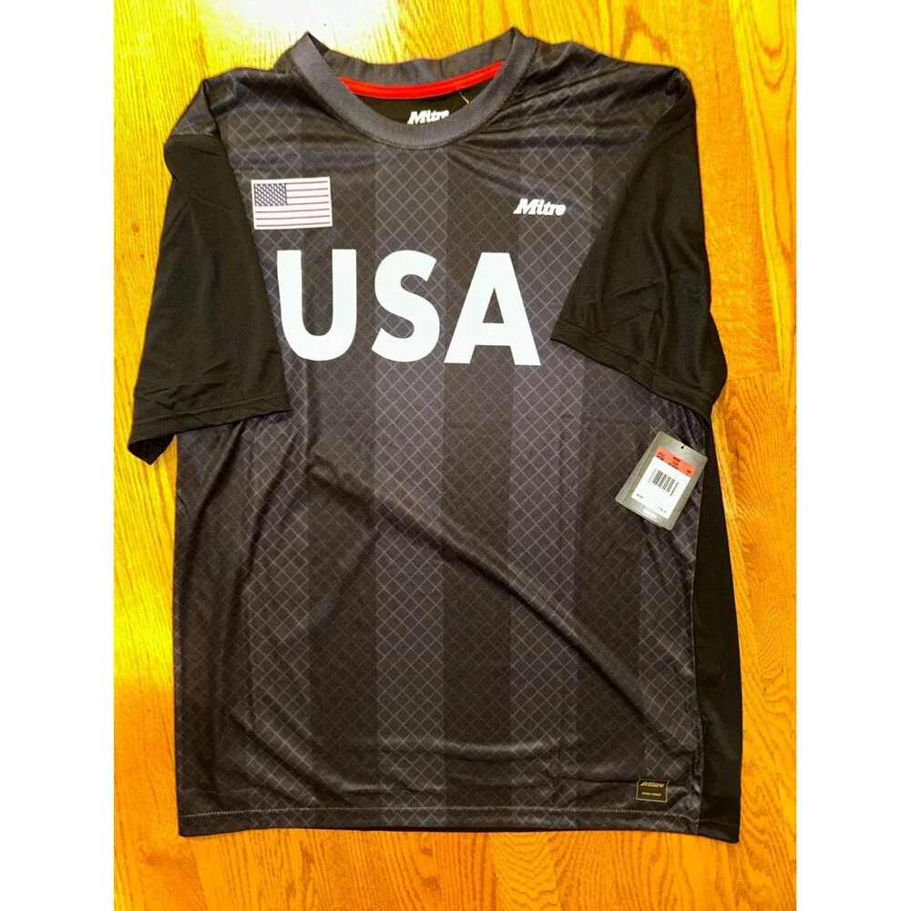 USA Football Jersey L FIFA World Cup Soccer Black - Picture 1 of 4